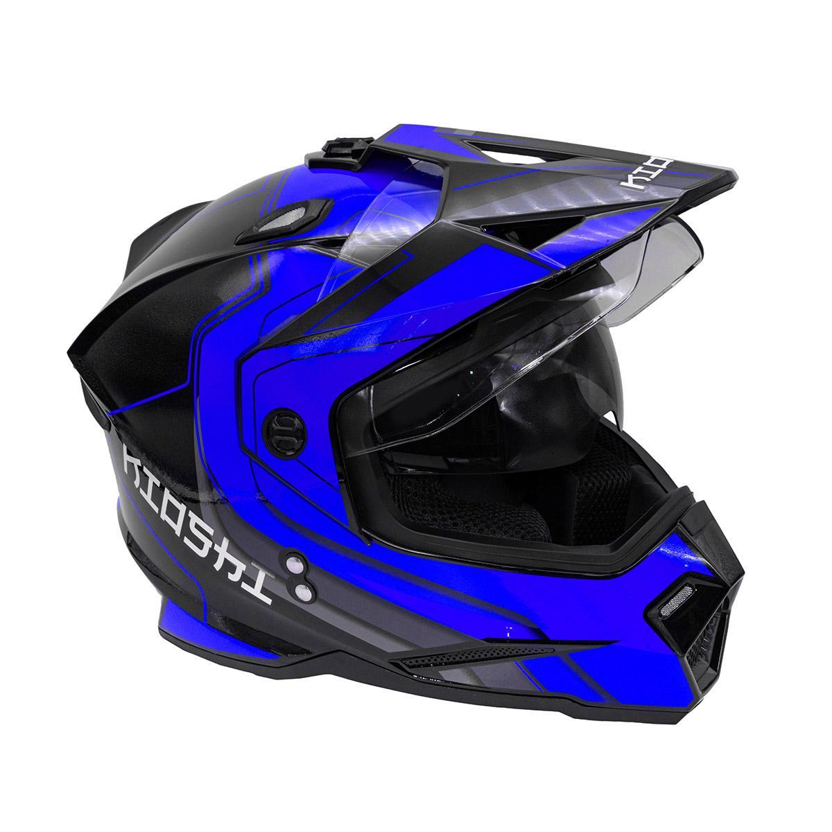 Шлем KIOSHI Fighter 802 мотард BLUE/BLACK Шлем KIOSHI Fighter 802 мотард BLUE/BLACK