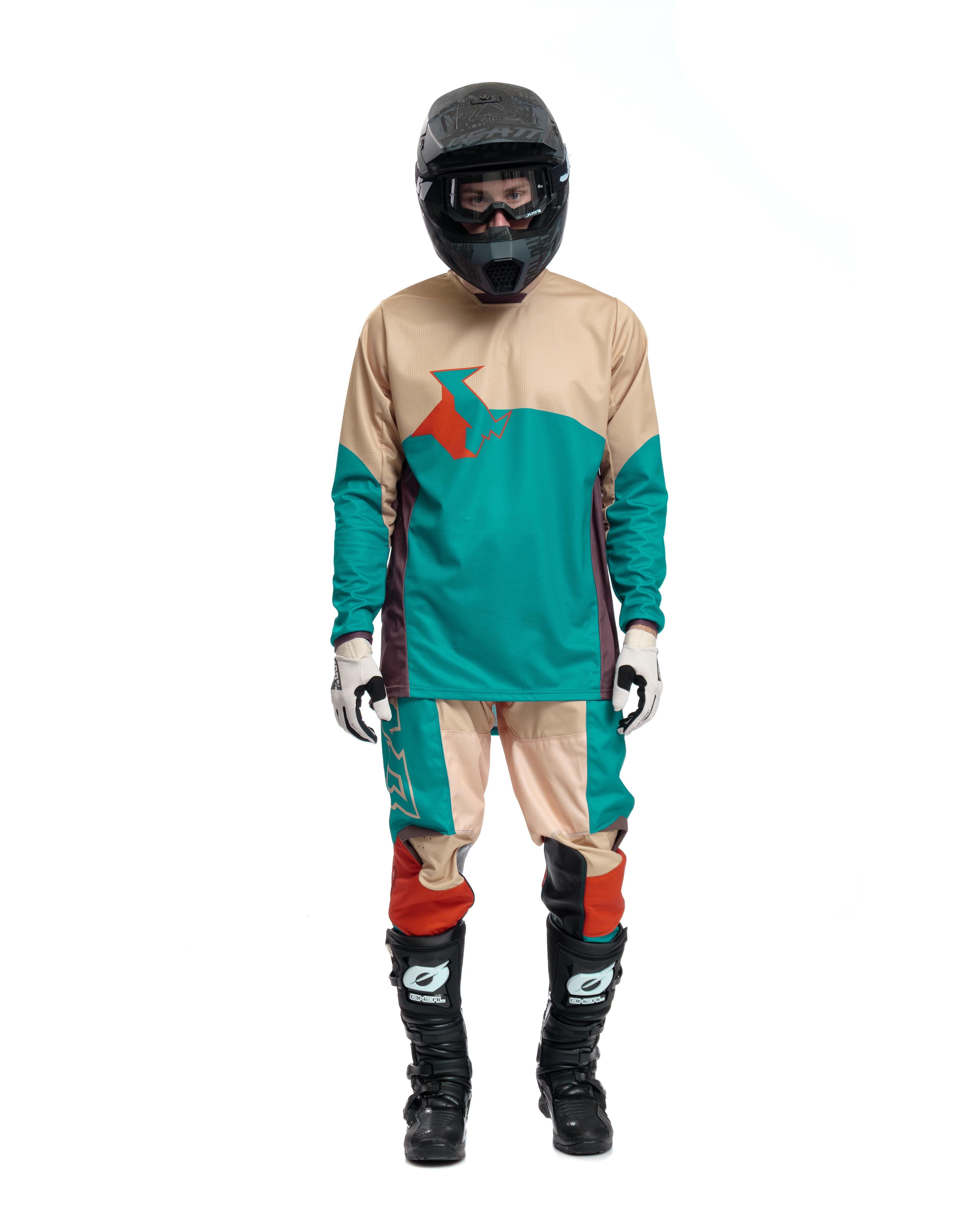 Джерси и штаны для мотокросса MAD BULL turquoise