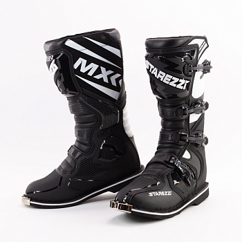Мотоботы кросс эндуро STAREZZI ROMA Black/White